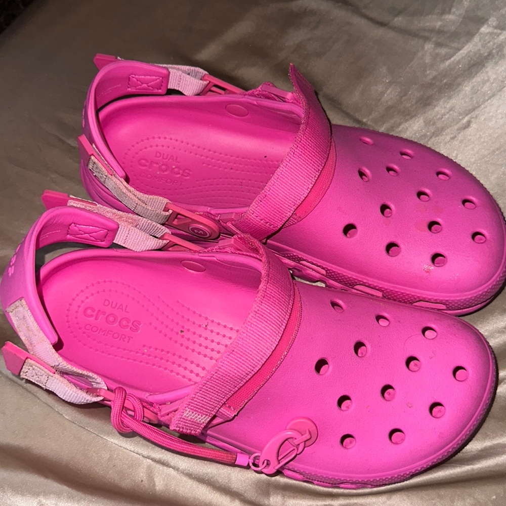 Pink post Malone crocs